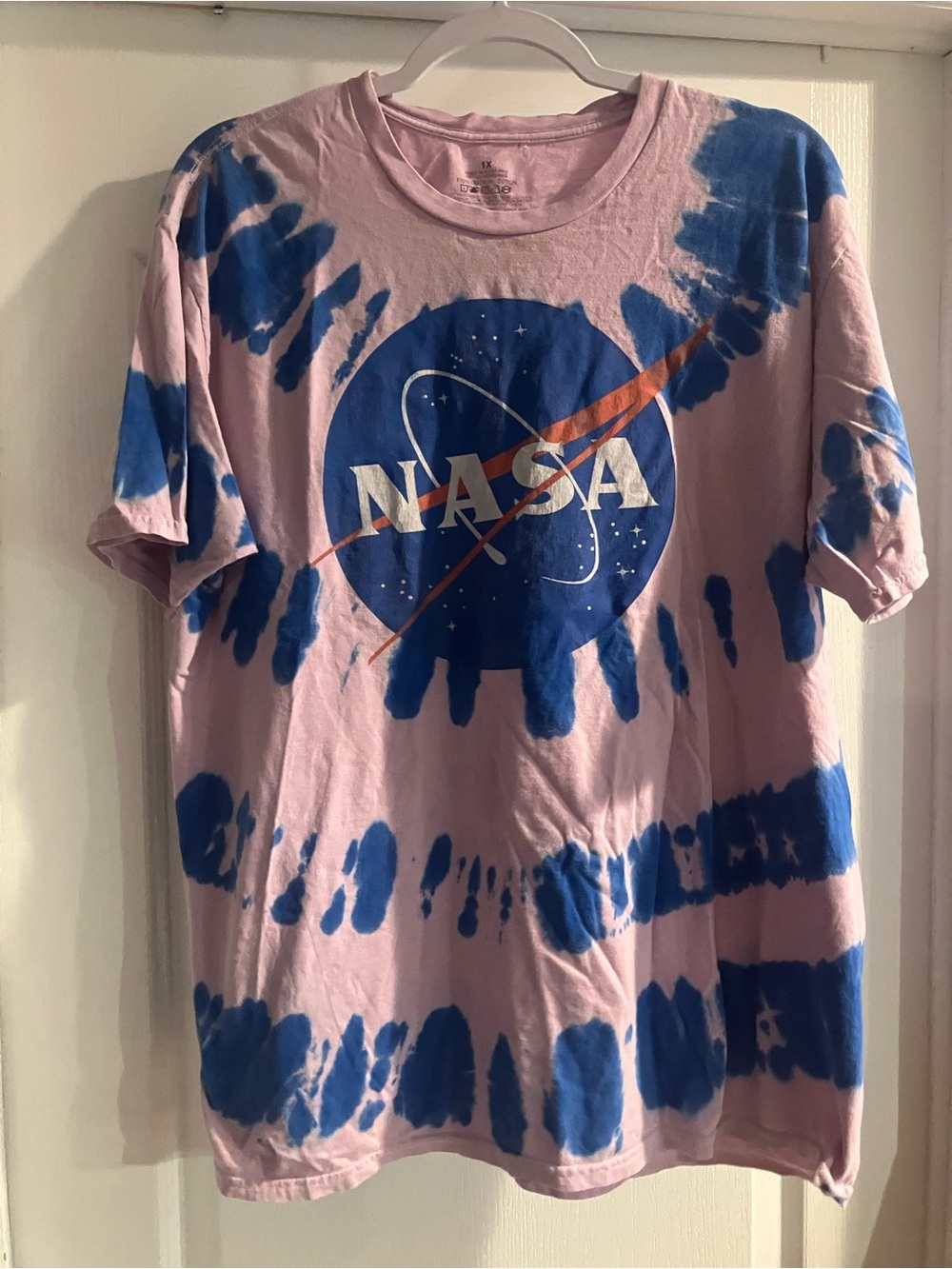 NASA Pink & Blue Tie-Dye Tee